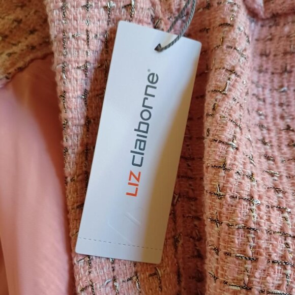 NEW! Liz Claiborne "Charleston Pink" Tweed Pencil Skirt Size 16 - Picture 9 of 9